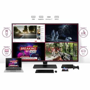 Monitor LED LG 43BN70UP-B 1092,2 mm (43,0") Class 4K UHD - 16:9 - Nero opaco - 108 cm (42,5") Viewable - Tecnologia In-pla