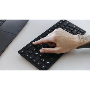 CHERRY KW 9200 MINI Keyboard - Wired/Wireless Connectivity - USB Type C Interface - Pan-Nordic - Black - SX Keyswitch - Bl