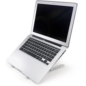 Dicota Höhenverstellbar Notebook-Ständer - 6 cm Höhe x 26,5 cm Breite x 16 cm Tiefe - Aluminiumlegierung, Silikon - Grau