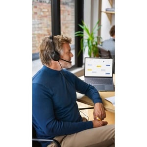 Jabra Evolve2 50 Headset - Stereo - USB Type A - Wired/Wireless - Bluetooth - 98.4 ft - 20 Hz to 20 kHz - On-ear - Binaura