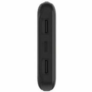 Belkin BoostCharge Power Bank - Black - For iPhone - Lithium Ion (Li-Ion) - 10000 mAh - 3 x USB - Black