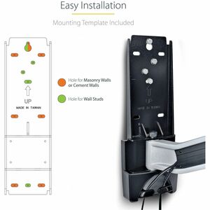 StarTech.con Schwenkbare TV Wandhalterung, VESA Wandhalterung bis 65 Zoll/45kg/Flat/Curved TVs, Fernseher Schwenkarm, TV H