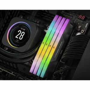 Corsair Vengeance RGB 64GB (2x32GB) DDR5 DRAM 6400MT/s C32 Memory Kit - Black - For Desktop PC, Motherboard - 64 GB (2 x 3