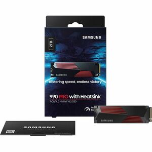 Samsung 990 PRO 2 TB Solid State Drive - M.2 2280 Internal - PCI Express NVMe (PCI Express NVMe 4.0 x4) - Gaming Console, 