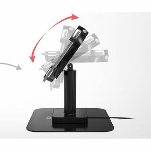 CTA Digital Security Desk Mount with USB Ports and Cable Routing for 7.9-12.5 Tablets (Black) - 7.90" to 12.90" Screen Sup