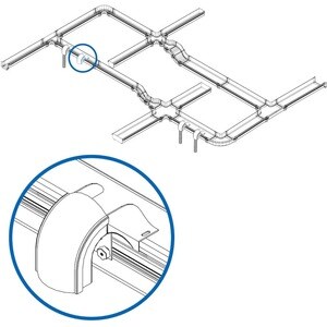 Tripp Lite series SmartRack SRFC4WTRFL Kabelführung - Gelb - Kabelmanagement-Wasserfall - PVC