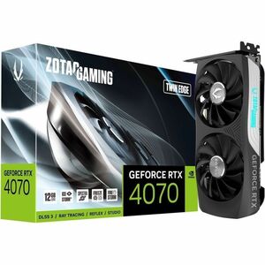 Zotac NVIDIA GeForce RTX 4070 Grafikkarte - 12 GB GDDR6X - 7680 x 4320 - 2,48 GHz Boost-Taktfrequenz - 192 Bit Busbreite -