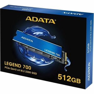 Adata LEGEND 700 ALEG-700-512GCS 512 GB Solid State Drive - M.2 2280 Internal - PCI Express NVMe (PCI Express NVMe 3.0 x4)