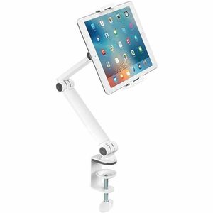 Neomounts DS15-545WH1 Clamp Mount for Tablet - White - Landscape/Portrait - Height Adjustable - 1 Display(s) Supported - 1