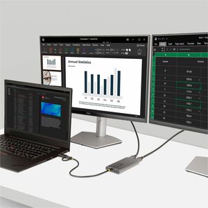 StarTech.com Adattatore USB-C a HDMI - Convertitore USB tipo C o A a 2x HDMI 4K 60Hz 100W PD - Adattatore video USB type C