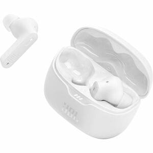 JBL Tune Beam True Wireless Earbud Stereo Earset - White - Binaural - In-ear - Bluetooth - Noise Canceling - USB Type C