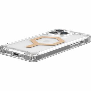 Urban Armor Gear Plyo Rugged Case for Apple iPhone 15 Pro Max Smartphone - Ice/Gold - Crystal Clear - Drop Resistant, Yell