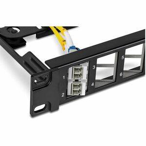 TRENDnet TC-KP24SA 24 Port(s) Network Patch Panel - Black - 1U High - Rack-mountable