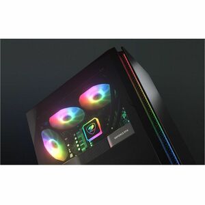 COUGAR Gabinete para computadora gamer - Mini ITX, Micro ATX Placa base admitida - Minitorre - Vidrio templado - Negro - 5