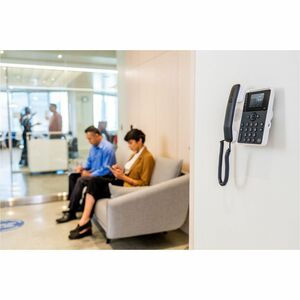 Poly Edge E100 IP Phone - Corded - Corded - Desktop, Wall Mountable - Black - VoIP - 2 x Network (RJ-45) - PoE Ports