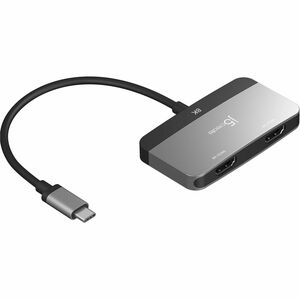 j5create JCA465 Adaptador A/V - 1 - 7680 x 4320 Supported - Cinza Espacial, Preto