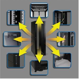 Tripp Lite by Eaton SmartRack SRX42UB 42U Floor Standing Rack Cabinet for Server, Patch Panel, LAN Switch - 482.60 mm Rack