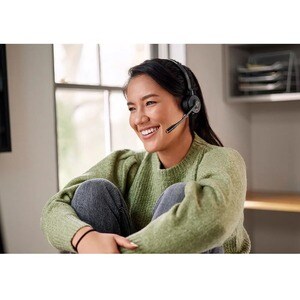 Jabra Engage 55 Wireless On-ear Stereo Headset - Black - Binaural - Open - 15000 cm - DECT - 40 Hz to 16 kHz - Noise Cance