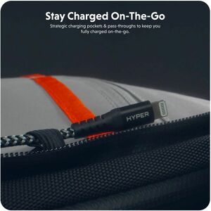 Hyper HyperPack Pro HP20P2BKGL Carrying Case (Backpack) for 12.9" to 16" Apple MacBook - Black - Water Resistant Zipper, R