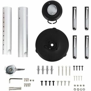 Amer Mounts AMRP150H Pole Mount for Projector, Display - Height Adjustable - 55 lb Load Capacity - Steel, Aluminum Alloy, 