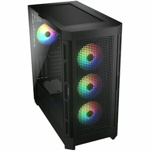 COUGAR CGR-5AD1B-RGB Gabinete para computadora gamer - Mini ITX, Micro ATX, ATX, SSI CEB, EATX Placa base admitida - Media