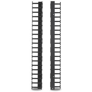 APC by Schneider Electric AR7721 Cable Organizer - Black - 2 Pack - TAA Compliant - Cable Manager - 42U Height