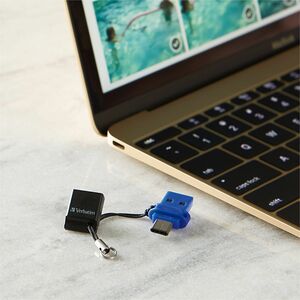 128GB Store 'n' Go Dual USB Flash Drive for USB-C Devices - Blue - 128 GB - USB 3.2 (Gen 1) Type A, USB 3.2 (Gen 1) Type C