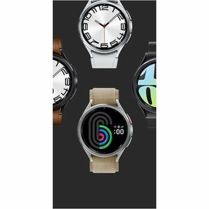 Samsung Galaxy Watch6 Classic Smart Watch - 47 mm Case Width - Silver Body Color - Leather Band Material - LTE - Bluetooth