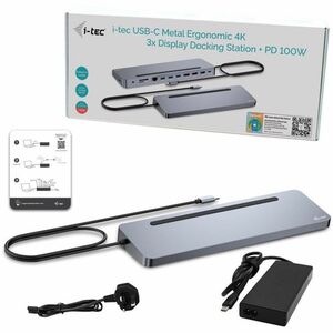 i-tec USB Type C Docking Station for Tablet PC, Microphone, Notebook, Monitor, Headset, Smartphone - Charging Capability -
