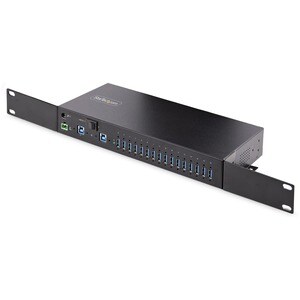 16-Port Industrial USB 3.0 Hub 5Gbps Metal DIN/Surface/Rack Mountable ESD Protection Terminal Block Power up to 120W Share