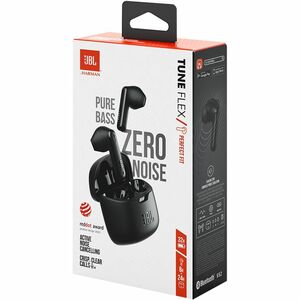 JBL Tune Flex True Wireless Earbud Stereo Earset - Black - Binaural - In-ear - Bluetooth - 32 Ohm - 20 Hz to 20 kHz - Nois