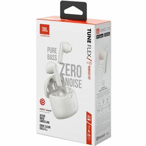 JBL Tune Flex True Wireless Earbud Stereo Earset - White - Binaural - In-ear - Bluetooth - 32 Ohm - 20 Hz to 20 kHz