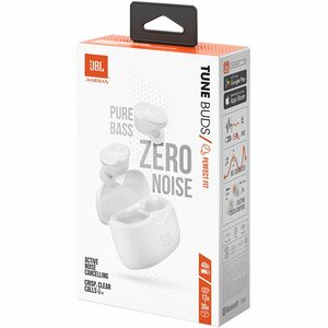 JBL Tune Buds True Wireless Earbud Stereo Earset - White - Binaural - In-ear - Bluetooth - 32 Ohm - 20 Hz to 20 kHz