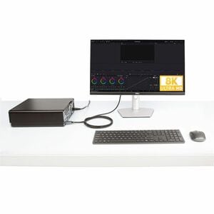 StarTech.com 6ft (2m) DisplayPort to HDMI Adapter Cable, 8K 60Hz, 4K 144Hz, HDR10, DP 1.4 to HDMI 2.1 Active Video Convert