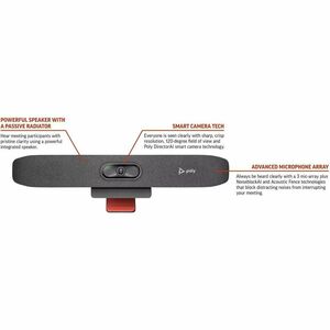 Poly Studio R30 Video Conference Equipment - For Video Conferencing - Small Room Size Supported - 3840 x 2160 Video (Live)