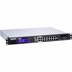 QNAP QGD QGD-1600-4G 16 Ports Manageable Ethernet Switch - Gigabit Ethernet - 10/100/1000Base-T, 1000Base-X - 2 Layer Supp