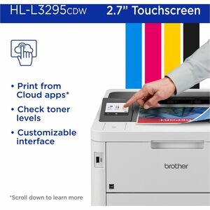 Brother HL-L3295CDW Wireless Compact Digital Color Printer with Laser Quality Output, Duplex, NFC and Mobile Printing & Et