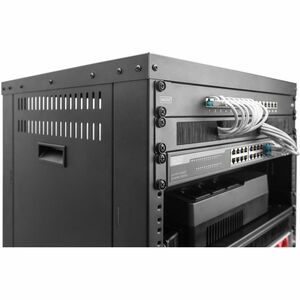 Digitus 21U Geschlossener Schrank Rackschrank für Netzwerk-Geräte, Ausrüstungsrack - Schwarz - Blech - 136 kg Maximale Gew