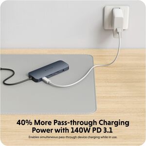 HyperDrive HyperDrive Next HD4006GL 11 Port(s) USB Type C Docking Station for Monitor, Desktop PC, Notebook - Charging Cap