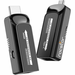 TrueReach 4K@120Hz USB-C HDMI Extender over CAT6/CAT6a/Cat7 Ethernet Cable - USB 3.1 Type C Transmitter & HDMI Receiver - 