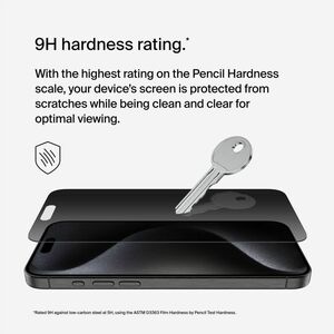 Belkin Glas Bildschirmschutz für iPhone 15 Pro Max - Transparent - für LCD Smartphone