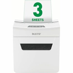 Leitz IQ Protect Premium 3M Paper Shredder - Continuous Shredder - Cross Cut, Micro Cut - 3 Per Pass - for shredding Paper
