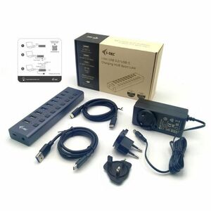 i-tec USB/Ethernet Combo Hub - USB 3.2 Gen 1 (3.1 Gen 1) Type-C - Grey - 10 Total USB Port(s) - 3 USB 2.0 Port(s)1 Network