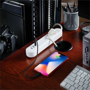 CyberPower P304UC3 Home Office 2 - Outlet Surge Protector with 500 J Surge Suppression - Clamping Voltage 900V, 4 ft Cord,