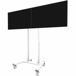 Neomounts Mounting Adapter for LCD Display - White - Height Adjustable - 2 Display(s) Supported - 106.7 cm to 165.1 cm (65
