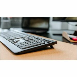 CHERRY KW 3000 Tastatur - Kabellos Konnektivität - USB 2.0 Typ A Schnittstelle - Deutsch - Schwarz - Gummikuppel Keyswitch