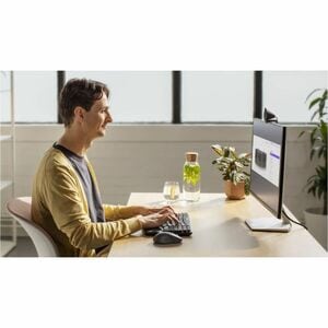 Logitech Wave Keys for Business Keyboard - Wireless Connectivity - USB Type A Interface - Danish, Norwegian, Swedish, Finn