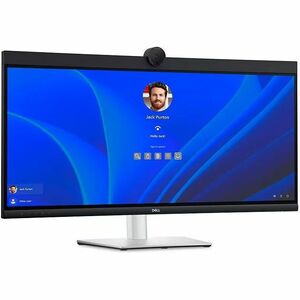 Dell P3424WEB 34" Class Webcam UW-QHD Curved Screen LED Monitor - 21:9 - Black, Silver - 86.6 cm (34.1") Viewable - In-pla
