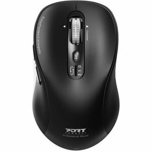 Souris Optique Port Connect EXPERT - Bluetooth/Radio Fréquence - USB Type A, USB Type C - 6 Bouton(s) - Sans fil - 2,40 GH