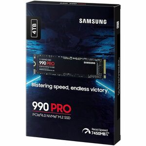 Samsung 990 PRO 4 TB Solid State Drive - M.2 2280 Internal - PCI Express NVMe (PCI Express NVMe 4.0 x4) - Black - Notebook
